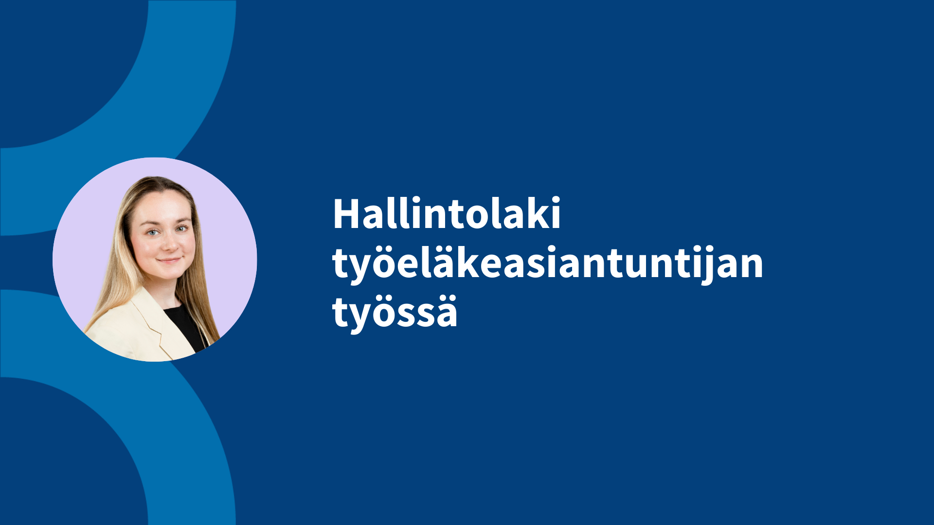 Hallintolaki työeläkeasiantuntijan työssä kuva